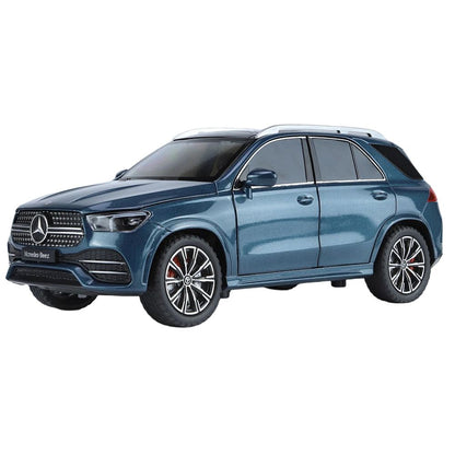 Mercedes Benz GLE350 SUV Modellauto (1:24): Metallguss, Licht & Sound, Sammlerstück (Türkisblau)