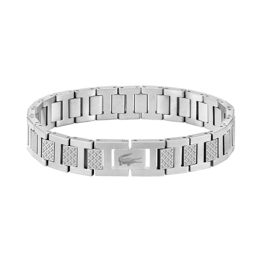 Lacoste 'METROPOLE' Edelstahl-Armband für Herren verziert mit Petit-Piqué-Muster