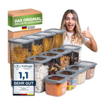 Viwares Vorratsdosen Set | 12er Mix Set in Grau, Luftdicht & Stapelbar