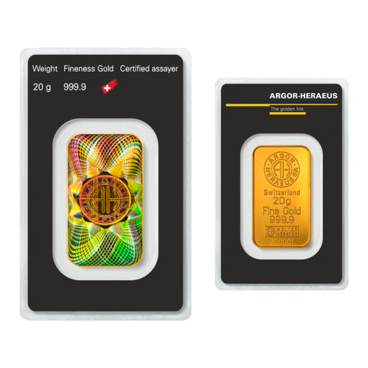 Stollberg 'Kinebar AH' Goldbarren (20g) aus 999.9 Feingold mit Seriennummer