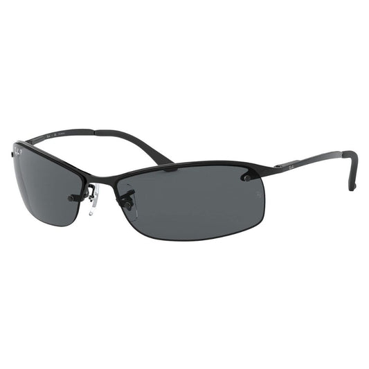 Ray Ban 'RB3183' Unisex Sunglasses: Top Bar Black, Grey Gradient Lenses