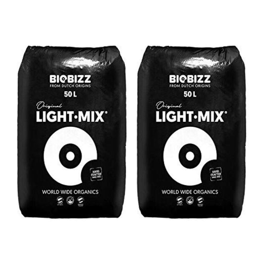 BIOBIZZ Bio-Blumenerde Universalmischung (2x50 Liter): Leichte Mischung & Wurm-Humus