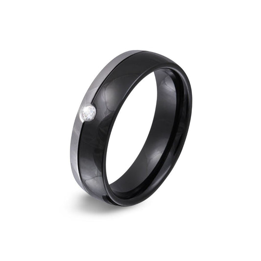 Juwelier Schönschmied 'Mila' Damen Partner-Ehering aus Edelstahl & Zirkonia