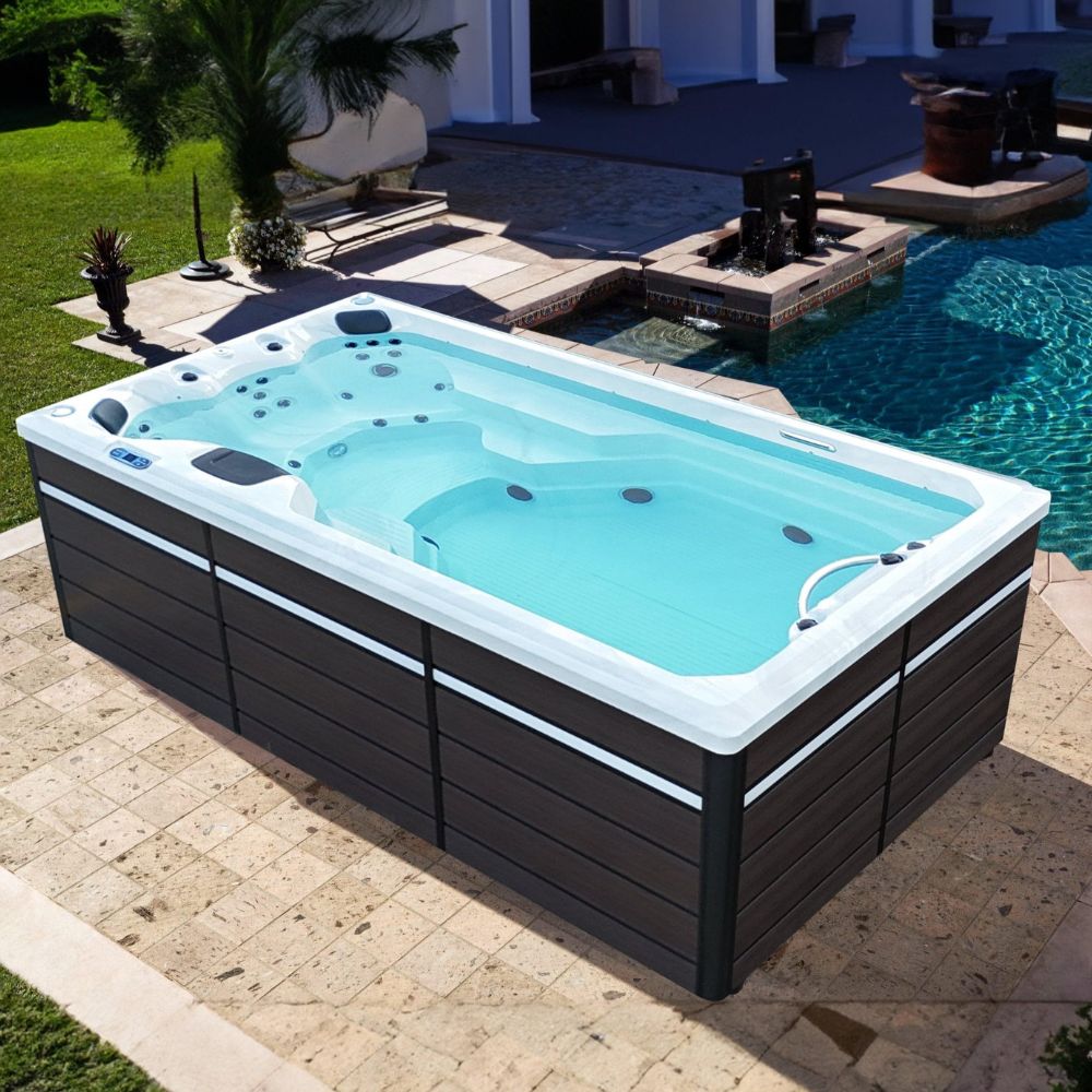 CANADIAN SPA CO. 2025 St. Lawrence Swim Spa (4m) Outdoor Whirlpool für 5 Personen: LED, Musiksystem