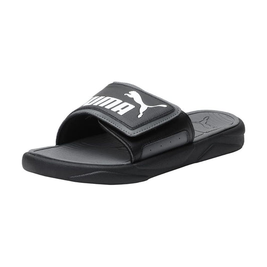 PUMA Black/White Unisex Royalcat Comfort Slide Badesandalen mit EVA-Laufsohle
