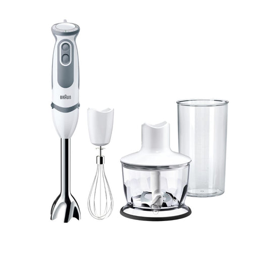 Braun Stabmixer (MQ 5235WH) mit Edelstahl Mixfuß: 1000 Watt, inkl. 3-teiligem Zubehör-Set