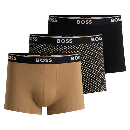 BOSS Herren Boxershorts (3er-Pack) Baumwolle-Elasthan, Premium Designs