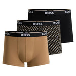 BOSS Herren Boxershorts (3er-Pack) Baumwolle-Elasthan, Premium Designs