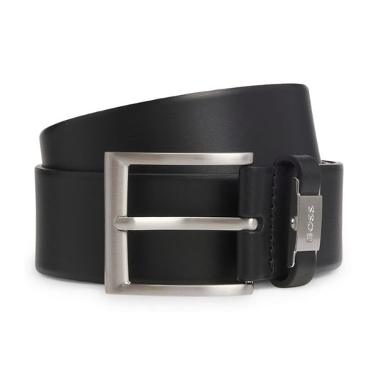 BOSS 'Connio'Herren Gürtel aus Echt-Leder: Business Gürtel in Schwarz (100x4cm)