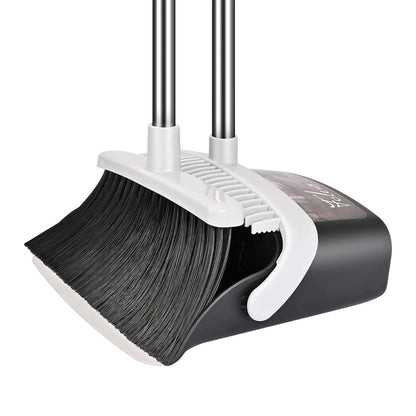 Besen und Kehrschaufel-Set | Combo mit 137cm Langem Griff für Küche, Haushalt