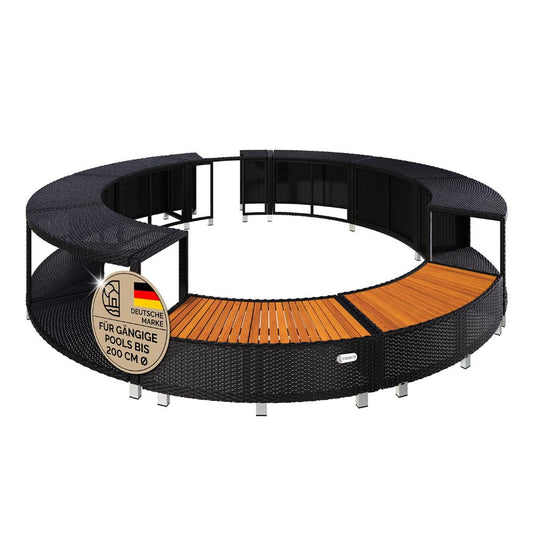 Casaria® Luxus Whirlpool-Verkleidung aus FSC®-zertifiziertem Eukalyptus-Hartholz