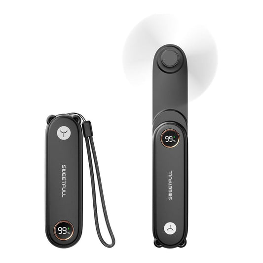 SWEETFULL Faltbarer Mini-USB-Handventilator mit 2 Geschwindigkeiten für Büro, Outdoor