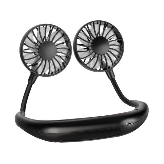 BOSONER Mini-Nackenventilator (2000mAh) mit USB, 360° Luftstrom, Leise