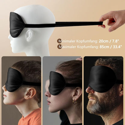 AOSUN Schlafmaske aus 100% Bioseide: Lichtdicht & Hautfreundlich, OEKO-TEX