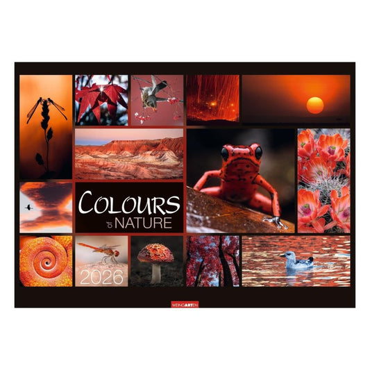 Kalender 'Colours of Nature' 2026: Großer Foto-Wandkalender im Querformat (68x49cm)