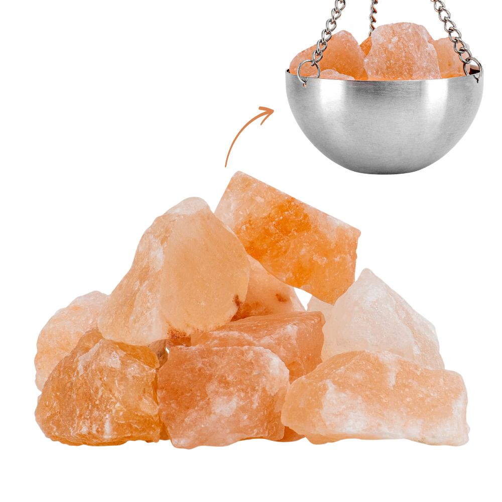 Natürliches Bergkristall-Saunasalz (2kg) aus Pakistan für Sauna & Wellness