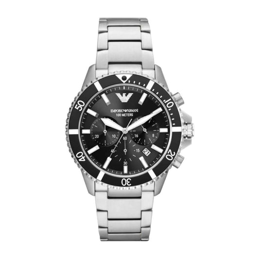 Emporio Armani 'AR11360' Chronograph-Herrenuhr (43mm): Edelstahlgehäuse, Wechselband