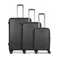 BUGATTI 'Valencia' Hartschalen Reisekoffer-Set (3-teilig): ABS-Material, TSA-Schloss