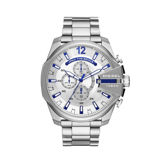 DIESEL Mega Chief Herrenuhr 'DZ4477' mit Quarzwerk (59mm) mit Edelstahlarmband