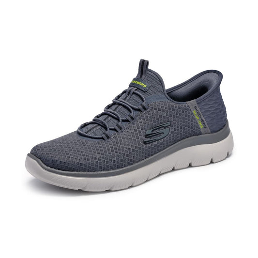 Skechers Hands Free Slip-Ins Summits High Range: Herren Sneakers (Charcoal Mesh Trim)