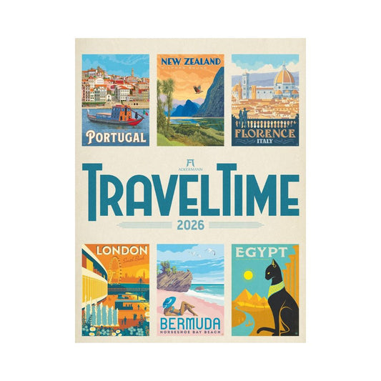 Travel Time Plakate-Kalender 2026 | Hochwertiger Vintage-Kalender im großen Hochformat (50x66cm)