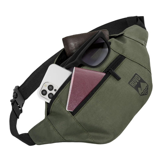 RUVO® Unisex Bauchtasche mit Reißverschluss: Für alle Aktivitäten geeignet