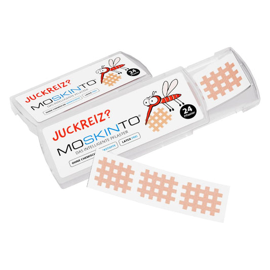 MOSKINTO Mückenpflaster gegen Mückenstich, Stichheiler (24 Pflaster) für Kinder und Erwachsene