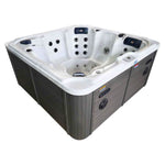 Outdoor whirlpool OASIS MAXI with cover & step: 52 massage jets, LED, speaker, Bluetooth