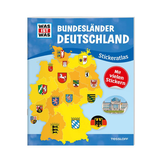 WAS IST WAS: Stickeratlas - Bundesländer Deutschland | Ein Atlas für Kinder