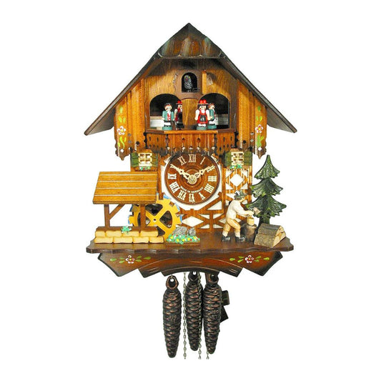 Originale Schwarzwälder Kuckucksuhr (Zertifiziert): Haus, Musik, 1-Tag-Werk, Mechanisch