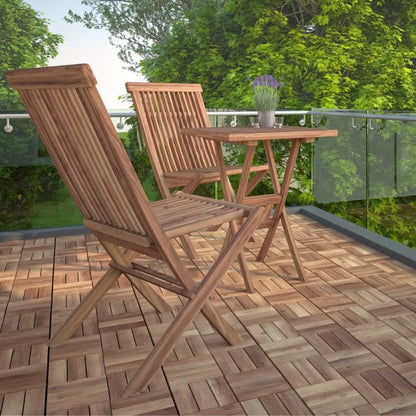 SAM 11 Stück für 1m² Holzfliesen (30x30cm): Akazienholz massiv + geölt | Balkon - Terrasse - Klickfliesen