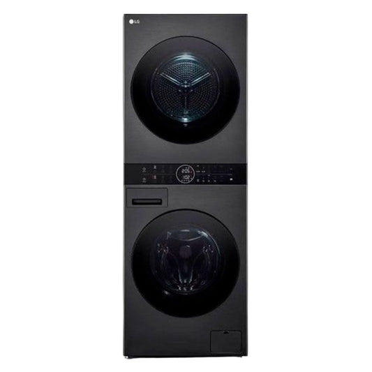 LG (WT1210BBF) Washtower: Waschmaschine - 12kg & Trockner - 10 kg | Einheitliches Panel, WiFi, Schwarz