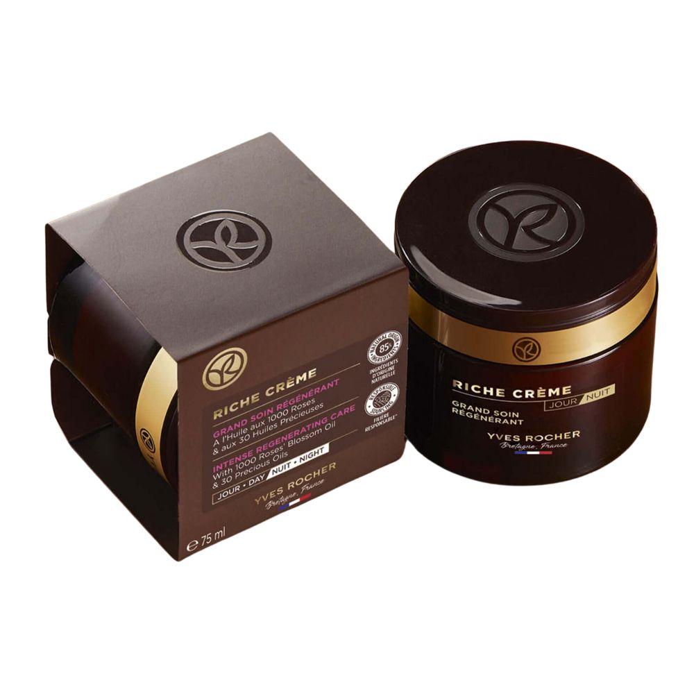 Yves Rocher RICHE CRÉME Anti-Aging Gesichtscreme für Tag & Nacht (75ml)