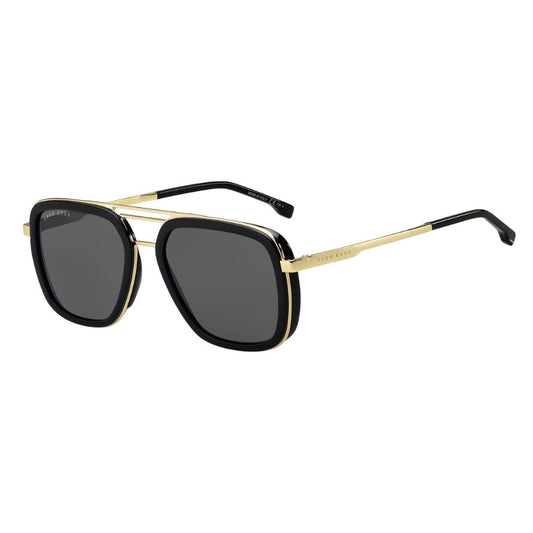 Hugo Boss '1235/S' Sonnenbrille für Herren mit 2 Jahre Garantie (Black-Gold)