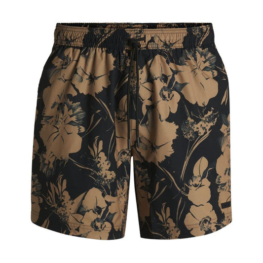 BOSS 'Alain' Badeshort Herren mit Blumen-Print und Seitenstreifen: Schnelltrocknend