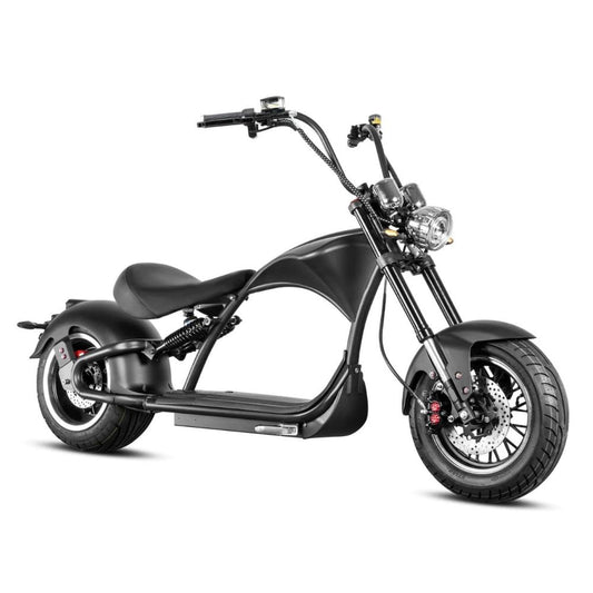 Chopper X9 Plus Elektroroller mit Straßenzulassung: 3000W, 60V/20Ah Lithium-Akku (Schwarz)