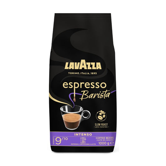 LAVAZZA Espresso Barista Intenso (1kg): Arabica & Robusta Kaffeebohnen mit Kakao- und Holzaromen | Intensität 9/10