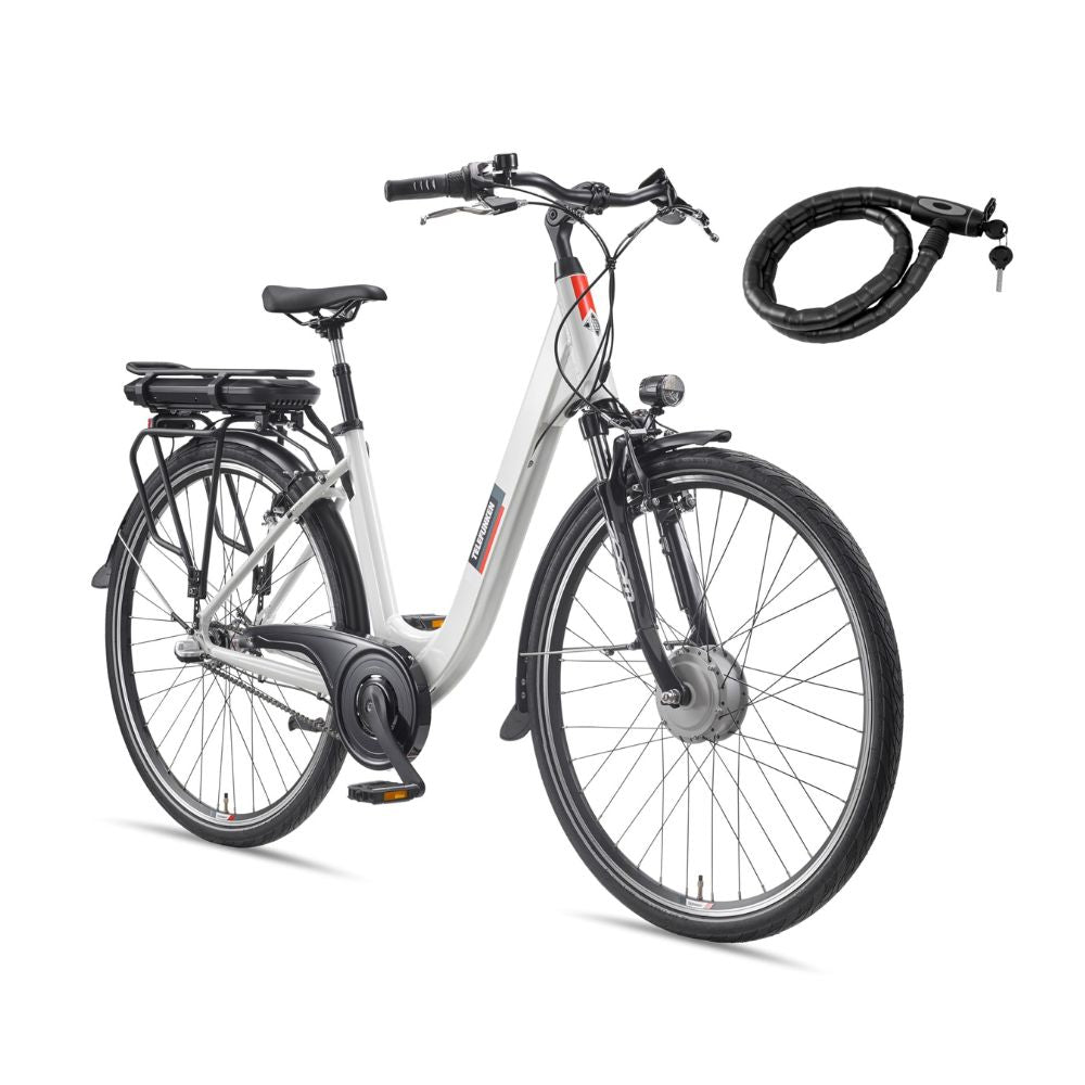 TELEFUNKEN (RC835) Multitalent E-Bike für Damen: Frontmotor, 3-Gang, V-Bremsen