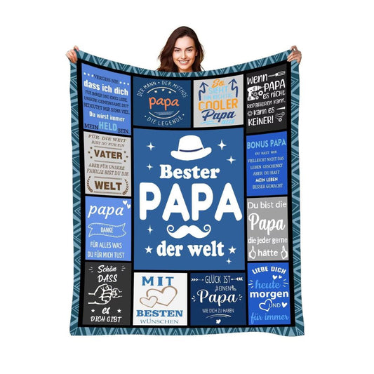 Super Weiche Kuscheldecke: Geschenke für Papa, personalisiertes Geschenk für Vatertag