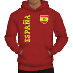 Spanien 'ESPANA' Fußball WM Fanshirt Hoodie | Kapuzenpullover in Rot