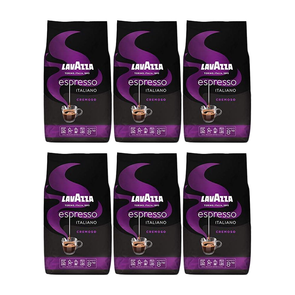 LAVAZZA Espresso Italiano Cremoso BIG PACK (6x1kg): Arabica Kaffeebohnen, Intensität 8/10