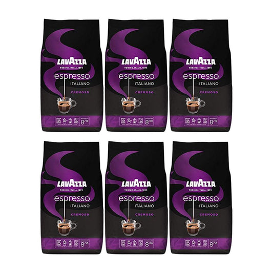 LAVAZZA Espresso Italiano Cremoso BIG PACK (6x1kg): Arabica Kaffeebohnen, Intensität 8/10