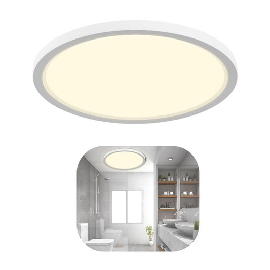 LQWELL® Rund-Flach LED Deckenlampe, IP44 Wasserfest (18W, 4000K)