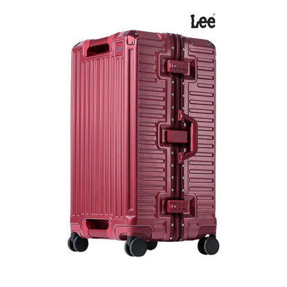 Multifunktionaler Hartschalen Trolley-Koffer mit Becherhalter, USB, TSA-Schloß (Rot)