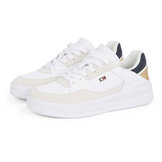 Tommy Hilfiger Damen Basketball-Sneaker: Metallic Schuhe (Weiß)