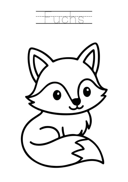 Malbuch für Kinder (DIN A4): Tiere, Zirkus, Früchte, Gemüse & Bonus Kapitel - Fahrzeuge (3-9 Jahre)