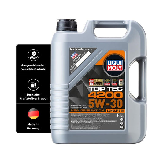 LIQUI MOLY Top Tec 4200 5W-30 New Generation (5 Liter): Synthesetechnologie Motoröl