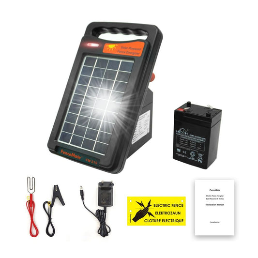 FenceMate Tragbares Weidezaungerät Solar mit einem Output von 0,15J für bis zu 2km