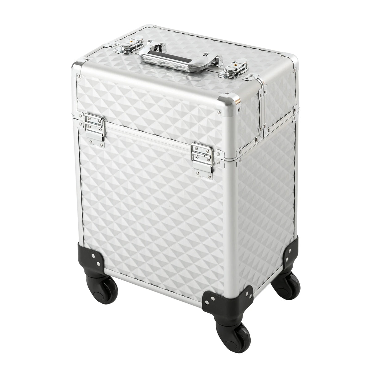 Kosmetikkoffer Kosmetik-Aufbewahrungsbox Rollender Schminkkoffer 34x24x41cm mit Universalrollen – Bild 4