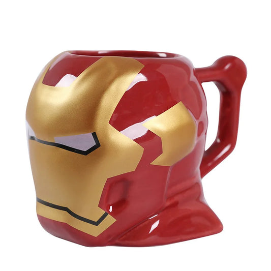 Keramik Kaffeetassen mit Superhelden-Design für Kaffee, Milch & Tee | Geschenkidee (Iron Man)